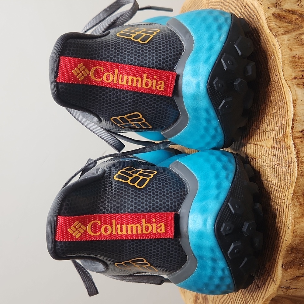 Columbia Women's Trail Running Shoes Size 8 Gray Blue Yellow Rubber Outsole - Picture 7 of 12